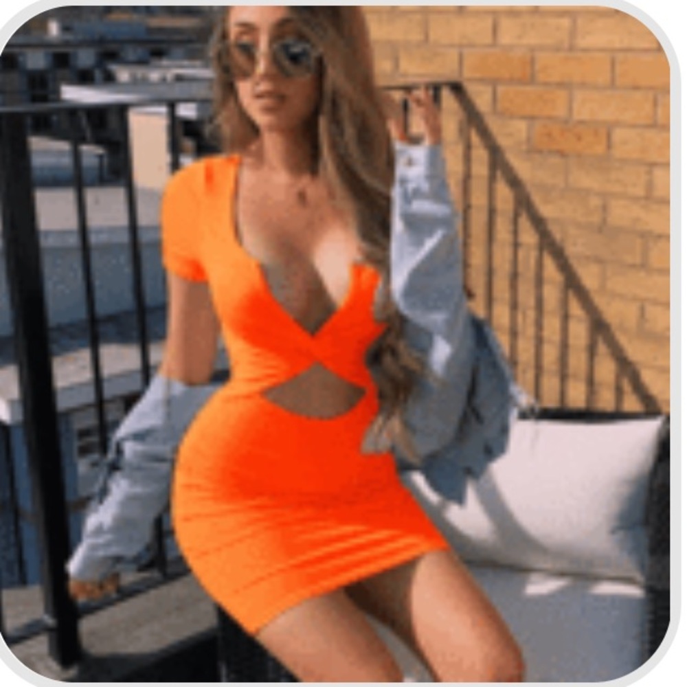 Neon wrap dress